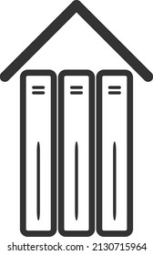 Modern Book library icon vector, library symbol  
