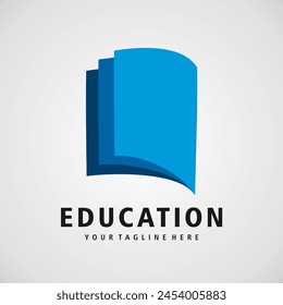 modern book logo design template vector illustration