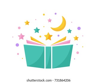 Modern Book Lover Logo - Children Bedtime Fantasy Book Publisher