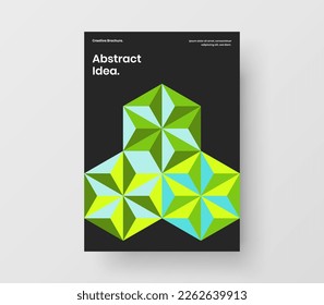 Ilustración moderna de diseño vectorial de folletos. Plantilla de informe anual de patrones geométricos aislados.