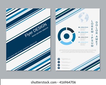 Modern booklet vector template. Business flyer, brochure cover, poster, presentation, annual report cover, banner abstract design. A4 format