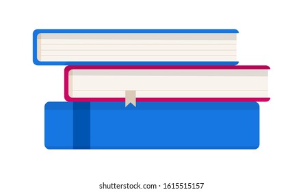 Modern Books flat vector illustration. 