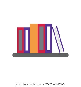 Modern Books Icon and Symbol Illustration: A Unique Representation of Reading and Learning