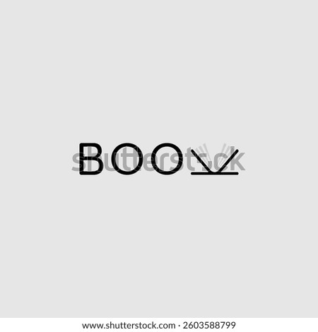 A modern book-themed logo featuring the word "BOOK," with the letter "K" creatively transformed into an open book icon, set against a clean, neutral background.