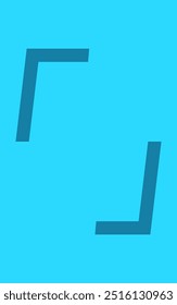 Moderner Rahmen einzeln auf blauem Hintergrund