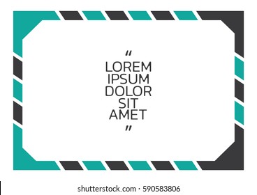 Modern border on line background.