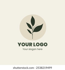 "Modern Botanical Leaf Logo Design - Eco-Friendly and Nature-Inspired Branding"