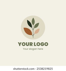 "Modern Botanical Leaf Logo Design - Eco-Friendly and Nature-Inspired Branding"