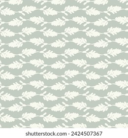 Modernes botanisches minimales Wildblumenvektormuster. Sommer geschlechtsneutral gepresste Blume Silhouette Hintergrund. Einfache Natur Blumenpapier ausgeschnitten Tapete für Hochzeit, Hecke Dekor Repeat Fliese.