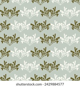 Modernes botanisches minimales Wildblumenvektormuster. Sommer geschlechtsneutral gepresste Blume Silhouette Hintergrund. Einfache Natur Blumenpapier ausgeschnitten Tapete für Hochzeit, Hecke Dekor Repeat Fliese.