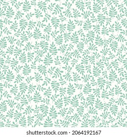 Modern botanical seamless vector pattern. Hand drawn floral illustration. Vintage wallpaper with branches and leaves. Template for cards, textile, stationery, package, and any surface design