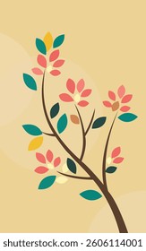 Modern Botanical Tree Simple Illustration