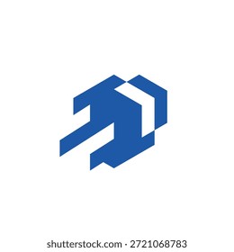 Flecha de caja moderna o logotipo de entrega