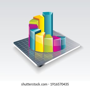 Modern box Design Minimal style infographic template. Can be used for diagram, numbered banners, percent columns.