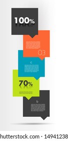 Modern box diagram for infographics. Vector module chart.