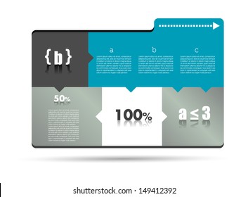 Modern box diagram for infographics. Vector module chart.