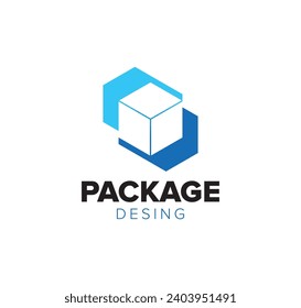 Modern box logo design icon