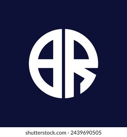 modern br circle logo design