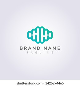 Modern Brain Logo Icon Design.