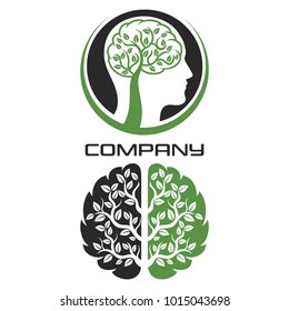 Modern Brain Tree Logo