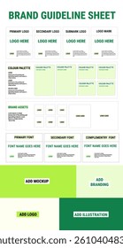Modern Brand Guideline Sheet – Customizable Brand Manual Layout