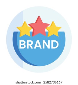 Modern brand icon representing corporate identity, company logo, and product marketing strategies.