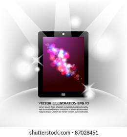 Modern Brand New Tablet Computer Conceptual Vector Design