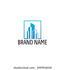 modern brand real estate building logo design