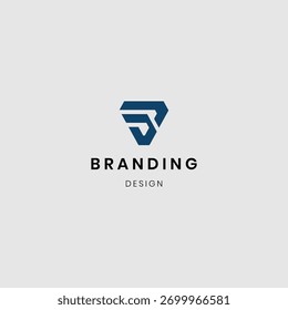 Modern branding logotype with vector