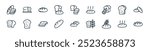 modern bread icon pack. perfect for linear ui designs featuring vector bread, bread, and more icons for mobile and web apps.