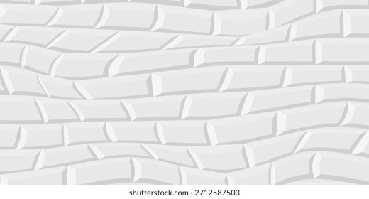 Moderne Ziegelmauer. 3D-Rendering