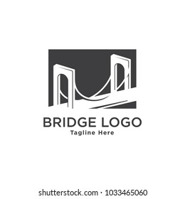 Modern bridge connection logo template