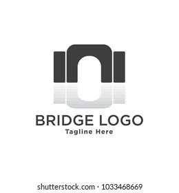Modern bridge connection logo template