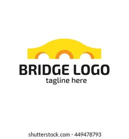 Modern bridge connection logo template

