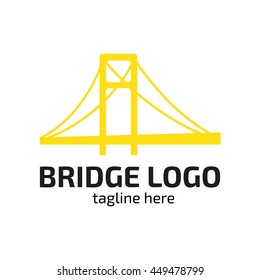 Modern bridge connection logo template
