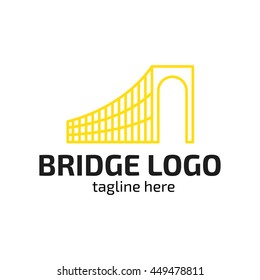 Modern bridge connection logo template
