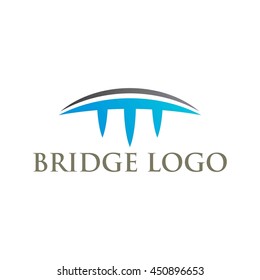 Modern bridge connection logo template