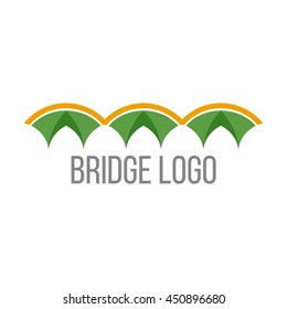 Modern bridge connection logo template