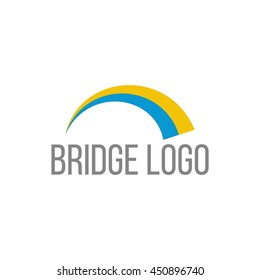 Modern bridge connection logo template