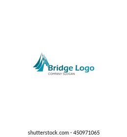 Modern bridge connection logo template