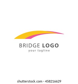 Modern bridge connection logo template