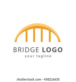 Modern bridge connection logo template