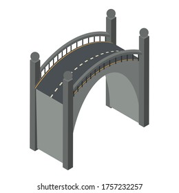 Modern bridge icon. Isometric of modern bridge vector icon for web design isolated on white background