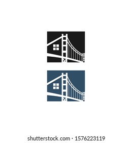 modern bridge logo design concept