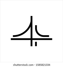 modern bridge logo design concept