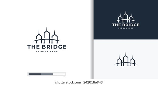 modern bridge logo design concept inspiration.