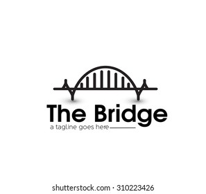 Modern Bridge Logo Design Element.