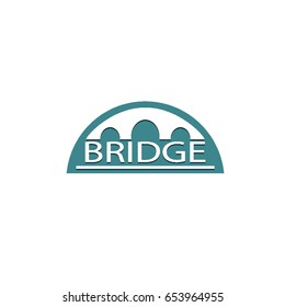Modern Bridge Logo Design Element. Vector illustration