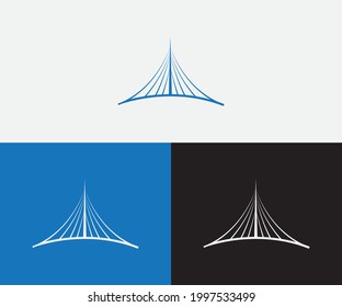 Modern Bridge logo design eps