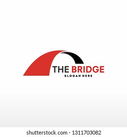 Modern bridge logo design template - Vector